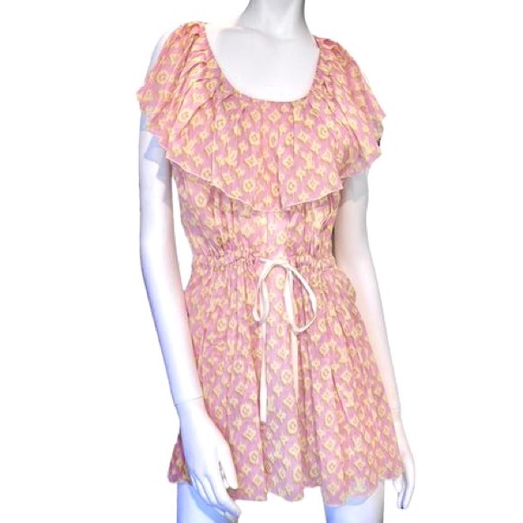 Dresses & Skirts - Louis Vuitton: Monogram LV Dress Tie Semi-Sheer Dress